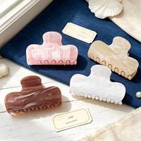 Nouvel Arrivage Pince à Cheveux Style Coréen à Motif Marbré Dégradé, Accessoire pour Chignon Arrière de Tête pour Femme, Logo Personnalisé