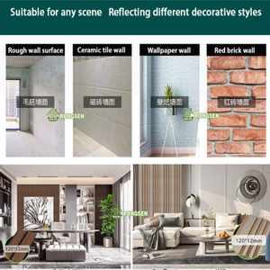 Panneaux muraux en mousse PS ignifuges et résistants à l'humidité personnalisables, motif damassé, <span class=keywords><strong>traitement</strong></span> acoustique, conception graphique, garantie de 3 ans pour - Product Image 5