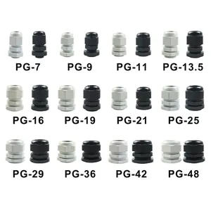 PG9 Cable Gland Plástico PVC IP68 Impermeável Nylon Cabo Joint Connector Metric Thread Junction Box PG-9 PG 9