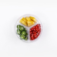 Emballage en plastique PET transparent de qualité alimentaire, écologique, résistant à l'humidité, pour fruits, avec fermeture sécurisée, conteneur pour baies, fraises, légumes