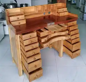 โต๊ะทำงานทำเครื่องประดับ,อุปกรณ์ทำเครื่องประดับทอง DIY โต๊ะทำงานเครื่องประดับไม้เนื้อแข็ง