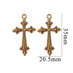 Бестон высокое качество эмаль позолоченные подвески оптом из нержавеющей стали крест ювелирные изделия для мужчин и женщин - Product Image 6