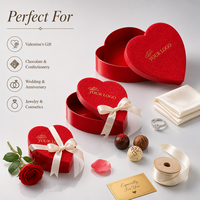 Boîte cadeau rigide en forme de cœur en carton recyclé biodégradable, emballage écologique avec logo personnalisé pour les cadeaux de la Saint-Valentin et d'anniversaire