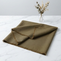 Tissu de couture haut de gamme en polyester et coton, certifié GRS OCS, ignifuge, uni, doux au toucher, léger et respirant