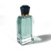 Bouteille en verre de luxe de forme unique de haute qualité 100ml emballage d'huile essentielle de vaporisateur de brouillard vide transparent bouteille de parfum vide