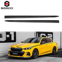 Faldones Laterales de Fibra de Carbono Seca TAKD, Kit de Mejora de Alerones Laterales para BMW Serie 5 G60 G61 520i 530i 540i 2023-2027