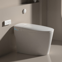 WC intelligent à chasse automatique le plus vendu, hygiénique, avec fonction lavage féminin, en céramique, pour usage domestique et hôtelier, compatible S-trap et P-trap, double chasse, télécommande