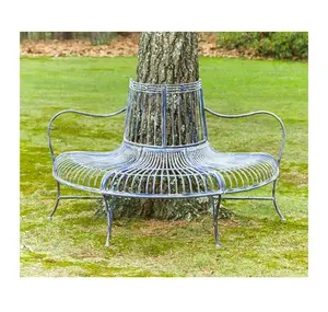 Banc circulaire demi-cercle pour jardin, Patio extérieur, personnalisé, Vintage, arbre, demi-cercle