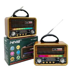 วิทยุย้อนยุคแบบชาร์จไฟได้วิทยุ AM FM SW 3แบนด์วิทยุแบบพกพาแบบย้อนยุคพร้อมลำโพงไฟ RGB แบบ USB TF USB สำหรับบ้านกลางแจ้ง - Product Image 1