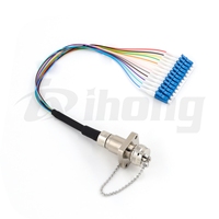 Câble optique extérieur étanche fabriqué en Chine, connecteur mâle LC vers IDC MPO, 12 ou 24 cœurs, jumper de fibre optique CPRI