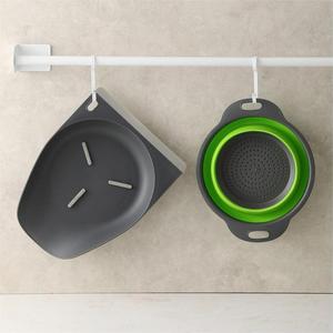 Zusammen klappbares rundes TPR-Sieb mit Wasser ab weiser Set Spülmaschinen fest Home Kitchen Obst-und Gemüse wasch korb - Product Image 6