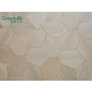 Luxury villa engineered oak parquet in Dubai artistic wood floor tiles,hardwood flooring