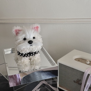 Corte perro regalo del Día de San Valentín fresco inmortal eterno eternidad Rosa caja acrílica para siempre seca Flor de hortensia preservada - Product Image 4