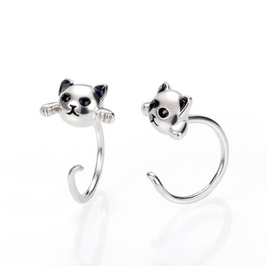 Orecchini a Perno Mini Gatto Stile Coreano, Adorabili Gioielli a Forma di Animale per Donna, da Indossare Ogni Giorno, Accessorio Regalo per Outfit Casual - Product Image 2