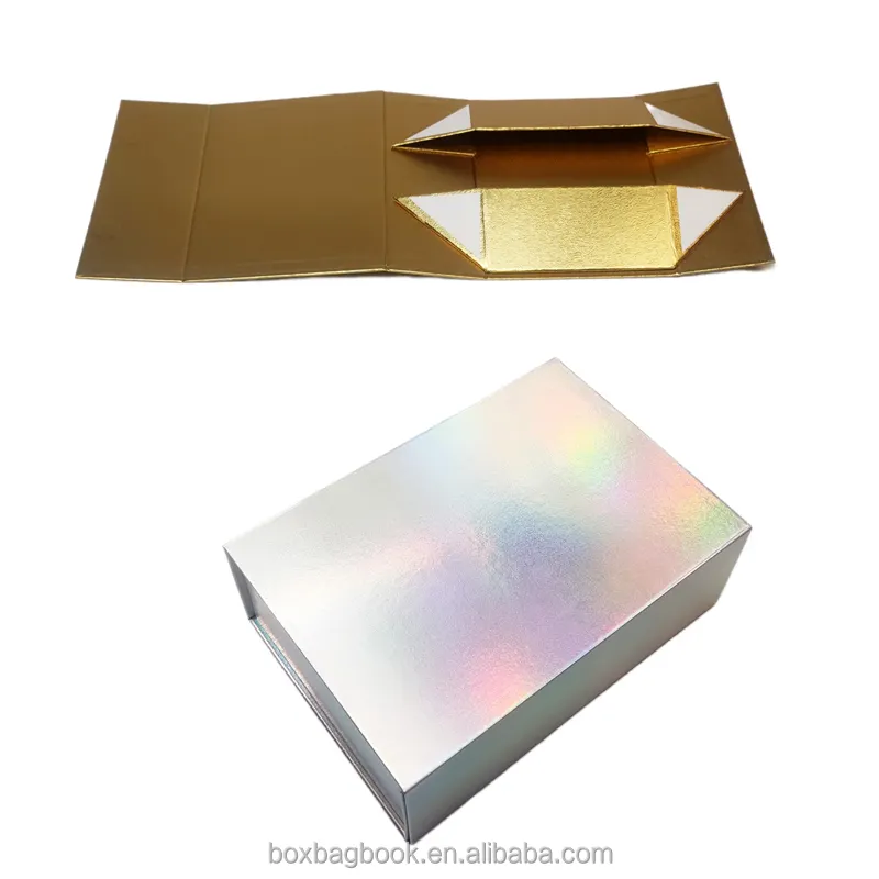 फ्लैट-पैक कठोर चुंबक Recyclable तह उपहार बॉक्स के साथ कागज पैकेजिंग बक्से के रूप में गहने हार कंगन के छल्ले बॉक्स