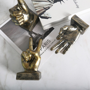 Resin Hand Figurines Creative Gesture <b>Decor</b> <b>Retro</b> Style Living Room Desktop Ornament Multi Piece Set - Product Image 4