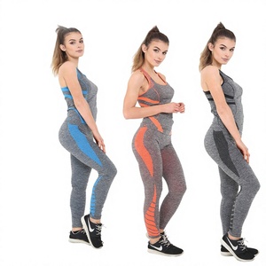 Wholesale Custom High Waist Women's Activewear Set <b>Polyester</b>/Nylon Breathable Sweat-Wicking <b>Leggings</b> & Bra Custom Colors for Gym - Product Image 6