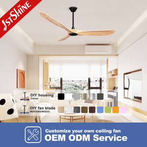 1stshine Decken ventilator OEM Finish Fancy Holz klingen Smart APP 6 Geschwindigkeiten Decken ventilator ohne Licht - Product Image 4