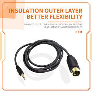 สายอะแดปเตอร์เสียบเสียงสเตอริโอแจ็คขนาดเล็ก5 PIN DIN ถึง3.5มม. ตัวผู้สายอะแดปเตอร์เสียง - Product Image 4