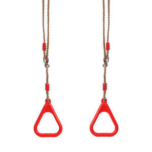 <span class=keywords><strong>Anneaux</strong></span> en plastique pour enfants robustes balançoire réglable jouant à la corde suspendue trapèze anneau de gymnastique - Product Image 2