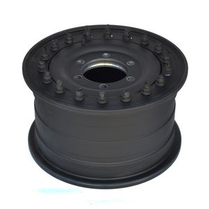 Velg roda Aloi truk khusus <span class=keywords><strong>2</strong></span> buah roda aluminium truk tempa dengan pelek lukisan hitam Matte roda truk 20x11 inci - Product Image 5