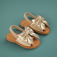 Nuevas Sandalias de Verano Europeas y Americanas Planas para Niños Pequeños con Lazo Elástico y Diseño Hueco