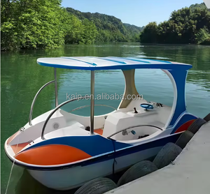 Bateau gonflable électrique sur mesure à bas <span class=keywords><strong>prix</strong></span>, très vendu, 4 places, en fibre de verre, à pédales, pour enfants et adultes, bateau tamponneur - Product Image 6