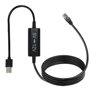 5V to 12V USB to <strong>Ethernet</strong> Power Injector Cable with Step-Up Voltage Regulator for IP Camera and VoIP Phone <strong>Data</strong> Transmission - Product Image 1