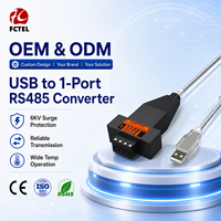 Convertidor USB a Serial RS485 de Grado Industrial, Convertidor USB 2.0 a RS485 Aislado con Cable de 0.5m, 1.5m y 2m