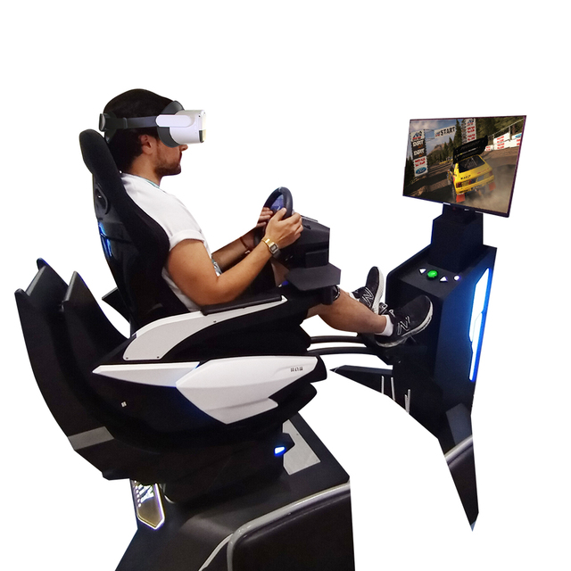 Shopping Mall All-aluminum Alloy Equipment Popular 32 Inch Screen 3dof Motion Car Simulator 9D Virtual Vr Racing Simulator