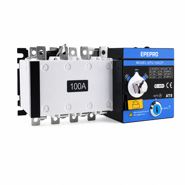 EPEPRO Automatic Transfer Switch 100A 4P Dual Power Transfer Switch for Generator and Utility Power