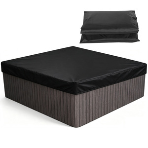 Housse de <span class=keywords><strong>spa</strong></span> carrée 210D Oxford, imperméable, avec revêtement PU, protection extérieure anti-UV et coupe-vent - Product Image 1