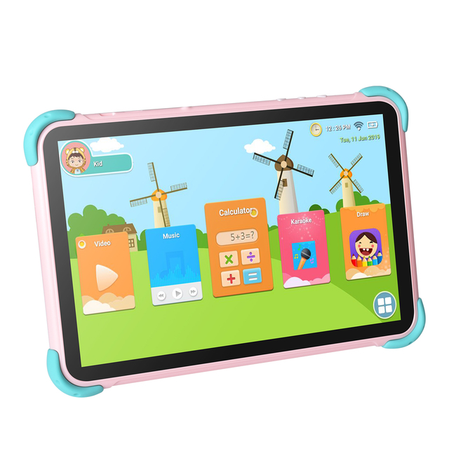New Hot Selling WiFi Phone Online Educational Video Touchable Screen 10.1" Android Tablet 4GB/32GB Kid Tablet PC Shockproof Drop