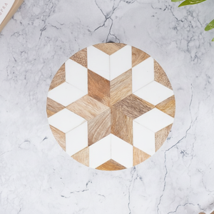 ฐานวางเค้กงานฝีมือคุณภาพสูง ประดับด้วยกระดูกและเหล็ก ดีไซน์ยั่งยืน ปรับแต่งสีและขนาดได้ เหมาะสำหรับงานแต่งงาน คริสต์มาส อินเดีย - Product Image 1