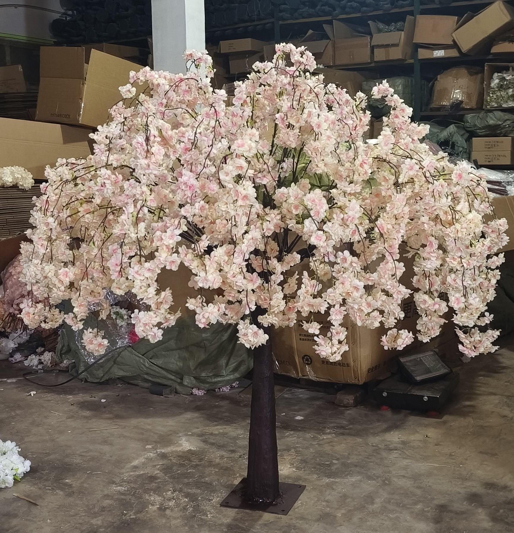 artificial trees wedding roses