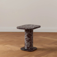 Table basse en marbre Rosa Levanto naturel Cammy Stone, design moderne, meubles pour la maison, salon, chambre à coucher