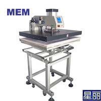 Presse à chaud automatique monoposte pneumatique 60x80cm pour vêtements, machine à embosser les T-shirts et à transférer les strass - Chine