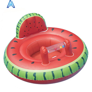 Bateau gonflable en forme de pastèque pour bébé, design personnalisé OEM, en PVC, avec siège pour enfant, flotteur aquatique pour enfants. - Product Image 1
