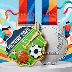 Medallas Deportivas Personalizadas de Oro Metálico Resistentes al Agua para Kickboxing, Taekwondo y Karate con Cinta Personalizada - Product Image 2