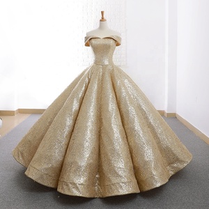 Shop Online Gold Dresses Sweet 16 Off-Shoulder Design | Alibaba.com