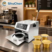 Scelleuse manuelle numérique Shuchen pour boîtes en aluminium, avec température et temps réglables, pour la restauration et les plats à emporter