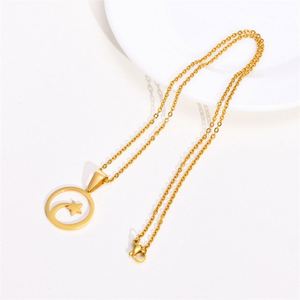 สร้อยคอจี้รูปดาวกลวงชุบทองคำ ดีไซน์สวยหรู สามารถสลักชื่อได้ - Product Image 2