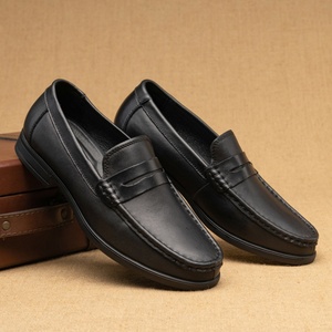 Luxury Men's 2025 Casual Leather Slip-On Loafers Breathable Office <b>Wedding</b> Business Formal <b>Flats</b> for Autumn Men's Casual Leather - Product Image 5