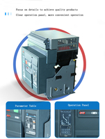 Disjoncteur aérien fixe Zhonghan 6300A, type intelligent universel 3P 4P, capacité de coupure 30kA, 1000V Li/LSI/LSIG