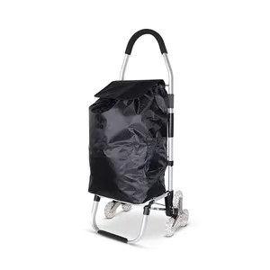 Custom Shopping Trolley Grocery Foldable Cheap Hand Cart Bag Steel Frame Shopping Trolley Cart Bag With Wheels