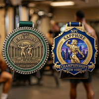 Médailles personnalisées de musculation, récompenses de compétition de fitness, trophées or, argent, bronze pour hommes, femmes, champions de gym, vainqueurs