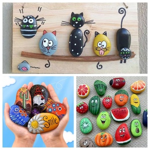 Piedras de Alta Calidad para Pintar, Piedras para Manualidades DIY para Niños, Pintura a Mano - Product Image 4