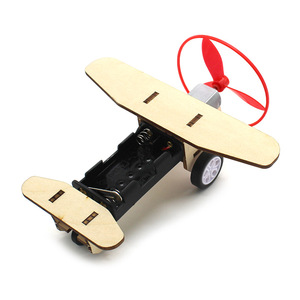 Kit de avión planeador de madera para bricolaje, control manual, funciona con pilas, juguete educativo científico para niños de 4 a 6 años - Product Image 1