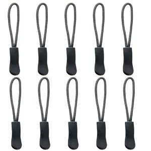 Top Seller String Cord Colorful Bag Zip Head Slider Pvc Silicone Rubber Custom Zipper Pull made in china