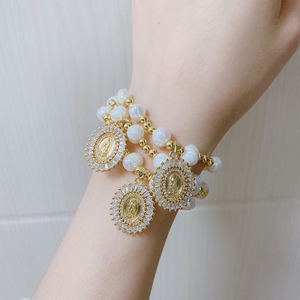 Católica joyería <span class=keywords><strong>de</strong></span> circón cúbico <span class=keywords><strong>de</strong></span> Mary <span class=keywords><strong>de</strong></span> la <span class=keywords><strong>Virgen</strong></span> <span class=keywords><strong>de</strong></span> <span class=keywords><strong>Guadalupe</strong></span>, perlas <span class=keywords><strong>de</strong></span> agua dulce, pulseras elásticas - Product Image 1